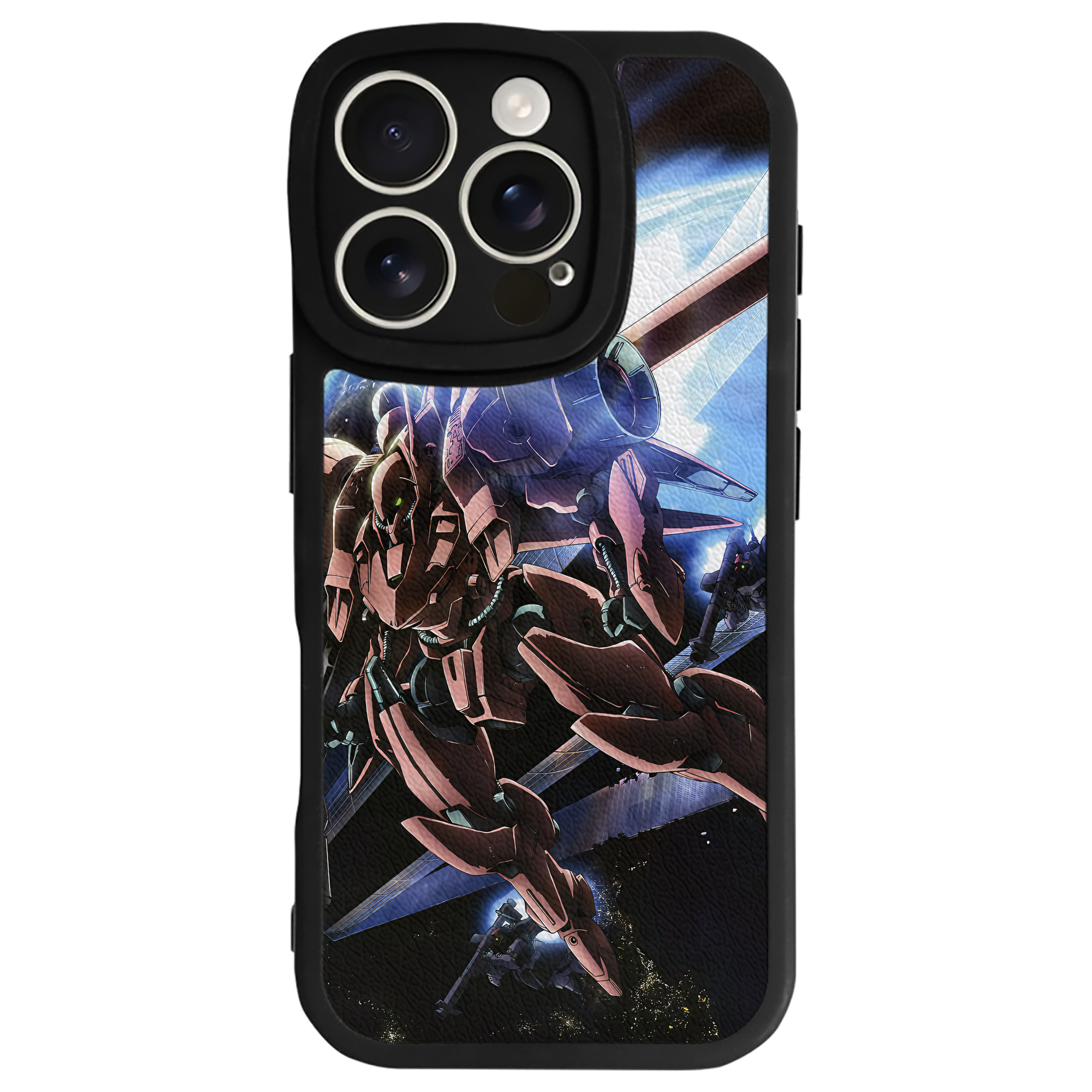 （画像用） 機動戦士ガンダム Mobile Suit Gundam 【iPhone 16シリーズ対応】シリコンスマホケース（レザー調） 材質：シリコン